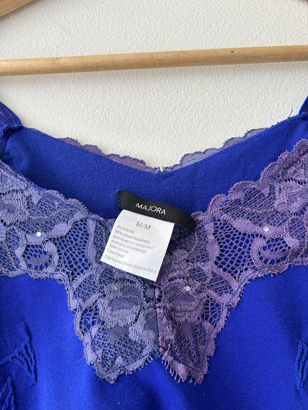 2000s lace purple cami by majora