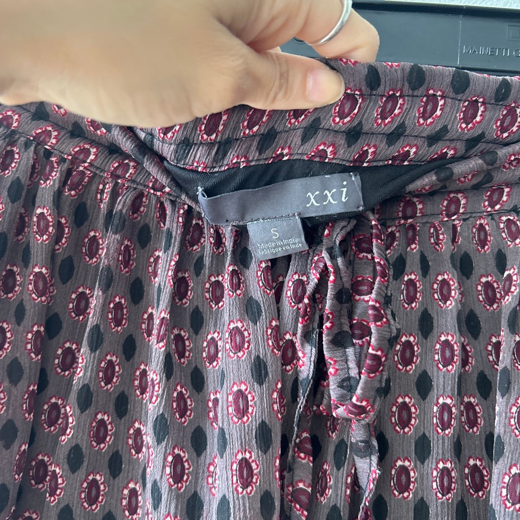 2010s boho mini skirt by F21