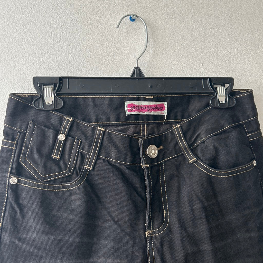2000s straight leg black jeans