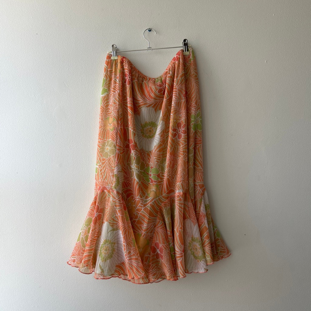 Fairy floral flowy mesh skirt (reversible)