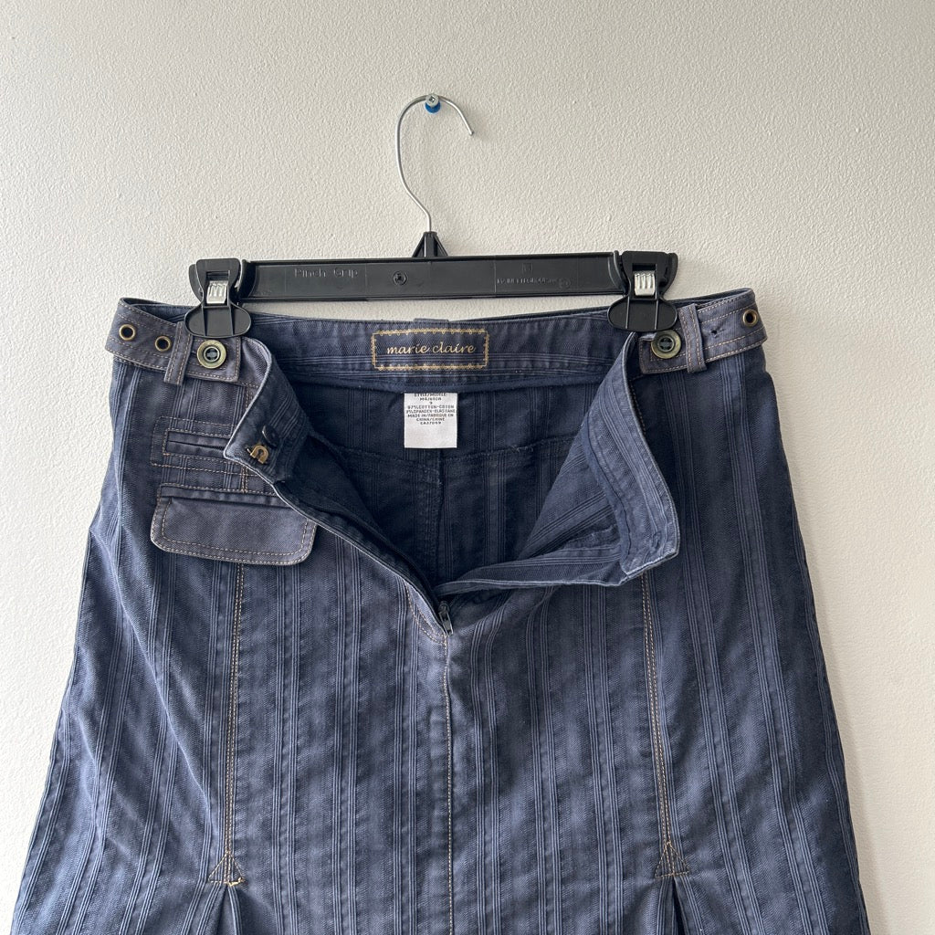 Y2K denim skirt with pleats by Marie Claire