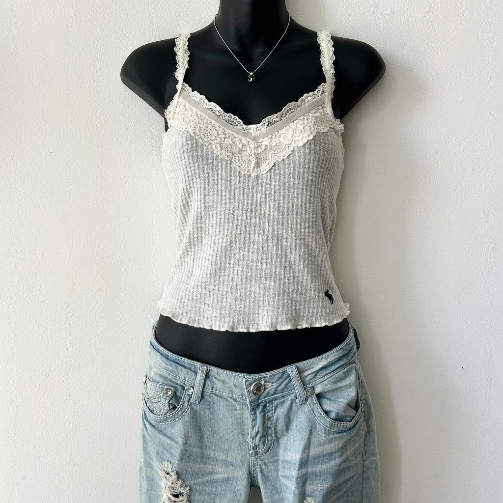 2000s lace trim tank top by A&F