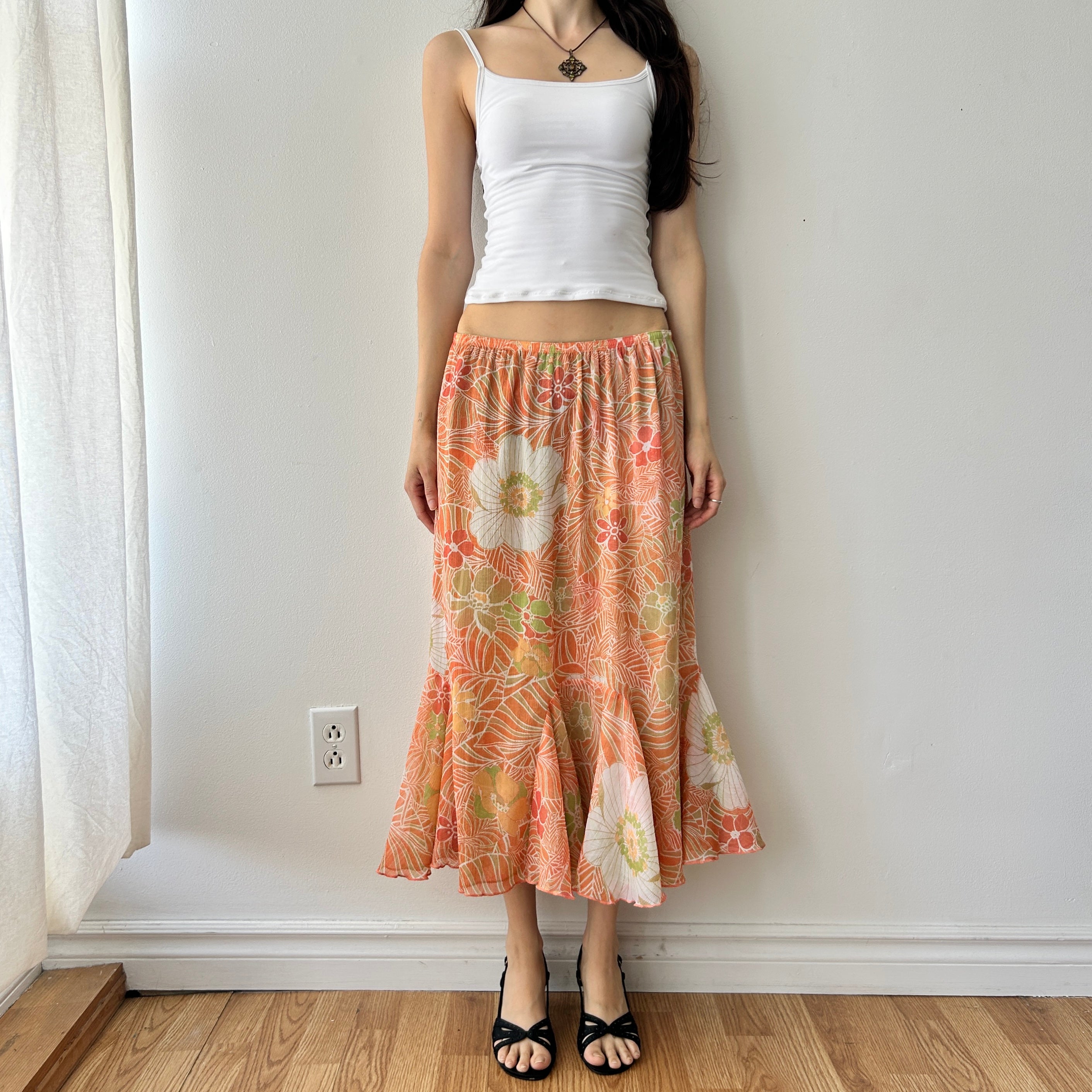 Fairy floral flowy mesh skirt (reversible)