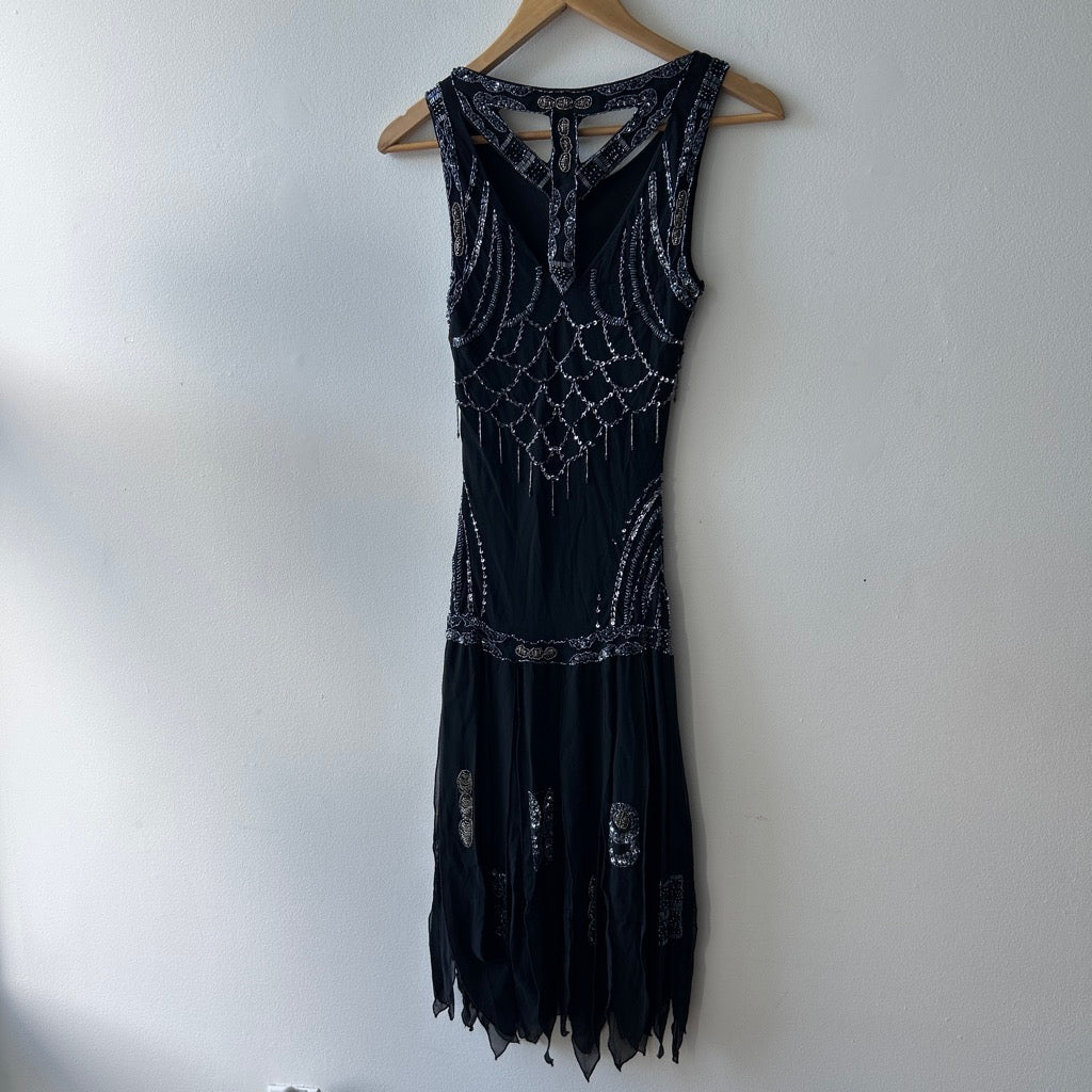 Vintage silk beaded dress by bellesa