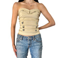 2000s military strapless top by lovely girl