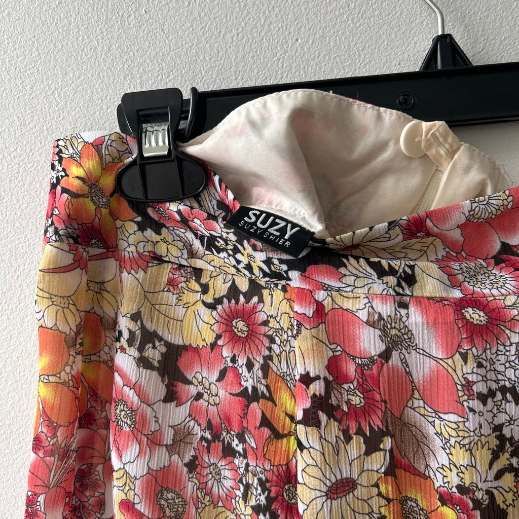 2000s floral panelled skirt by suzy shier