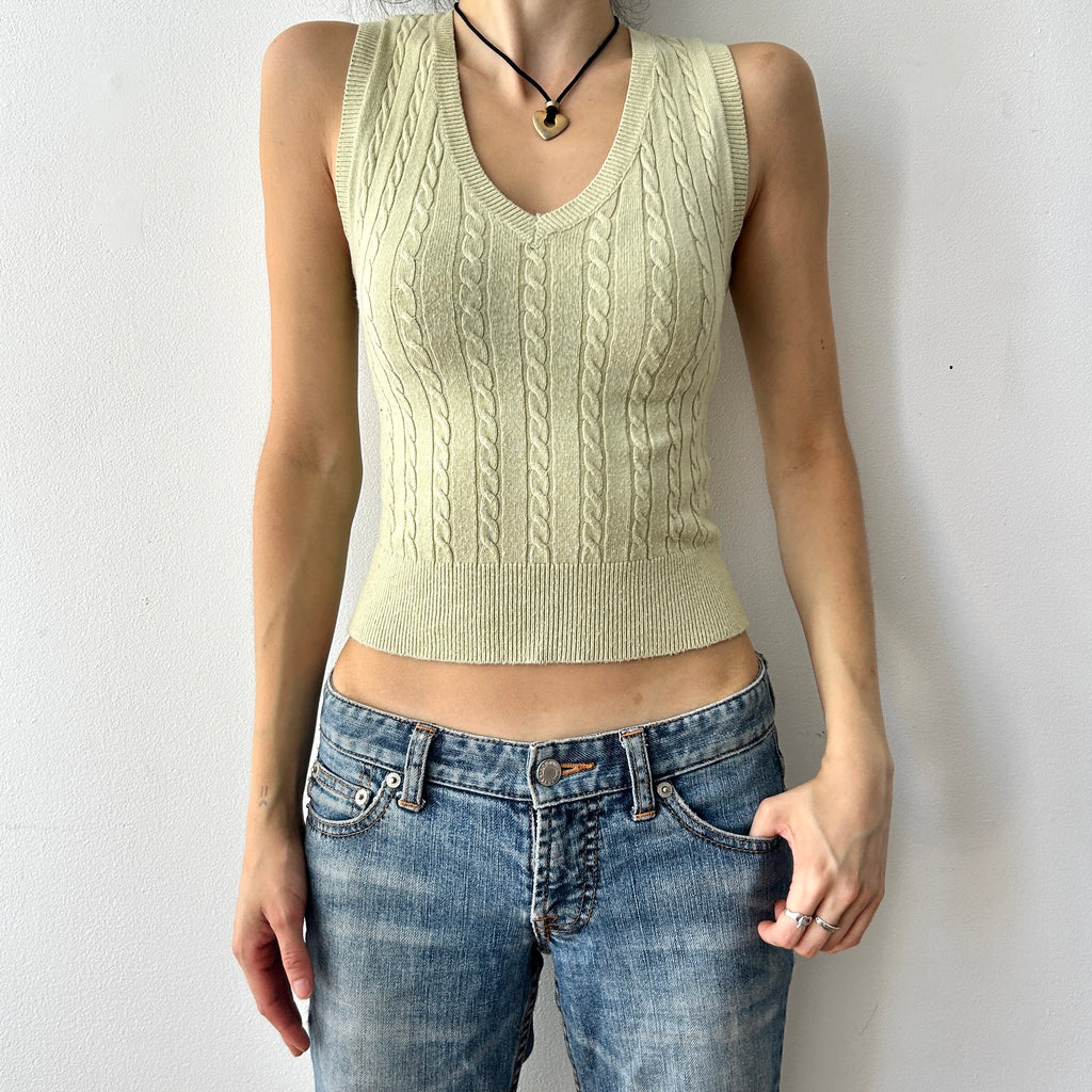 Vintage knit vest top by Fitz + Eddi