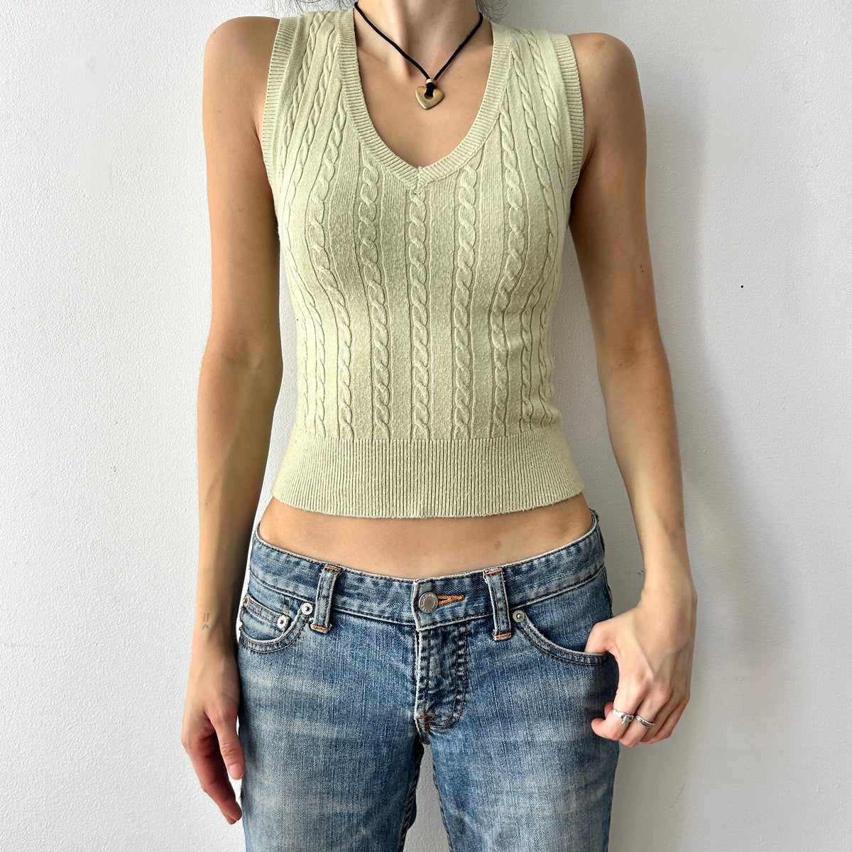 Vintage knit vest top by Fitz + Eddi