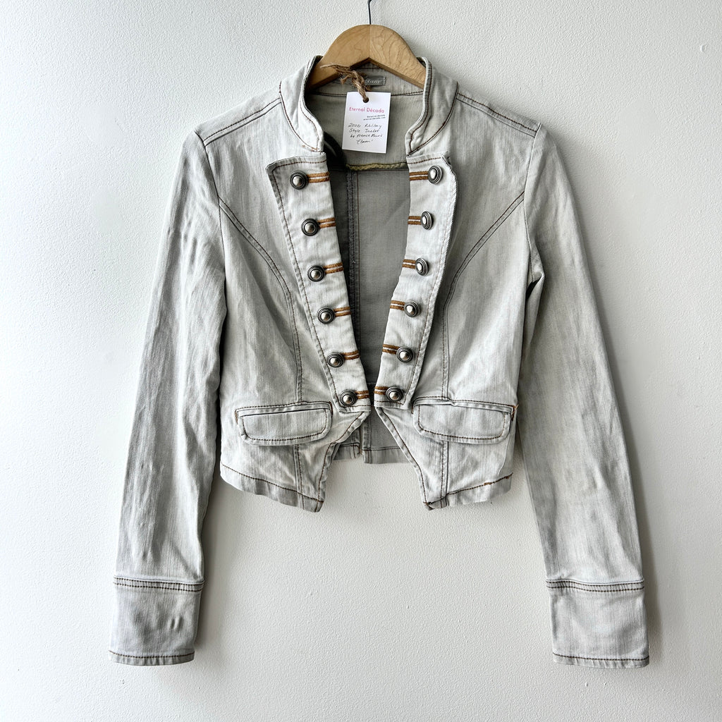 2000's denim military jacket by etam