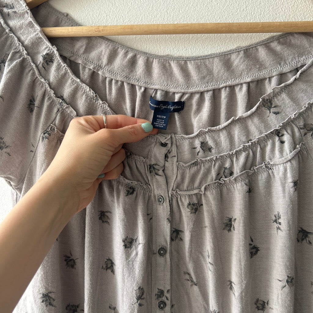 Twee floral print top by American eagle