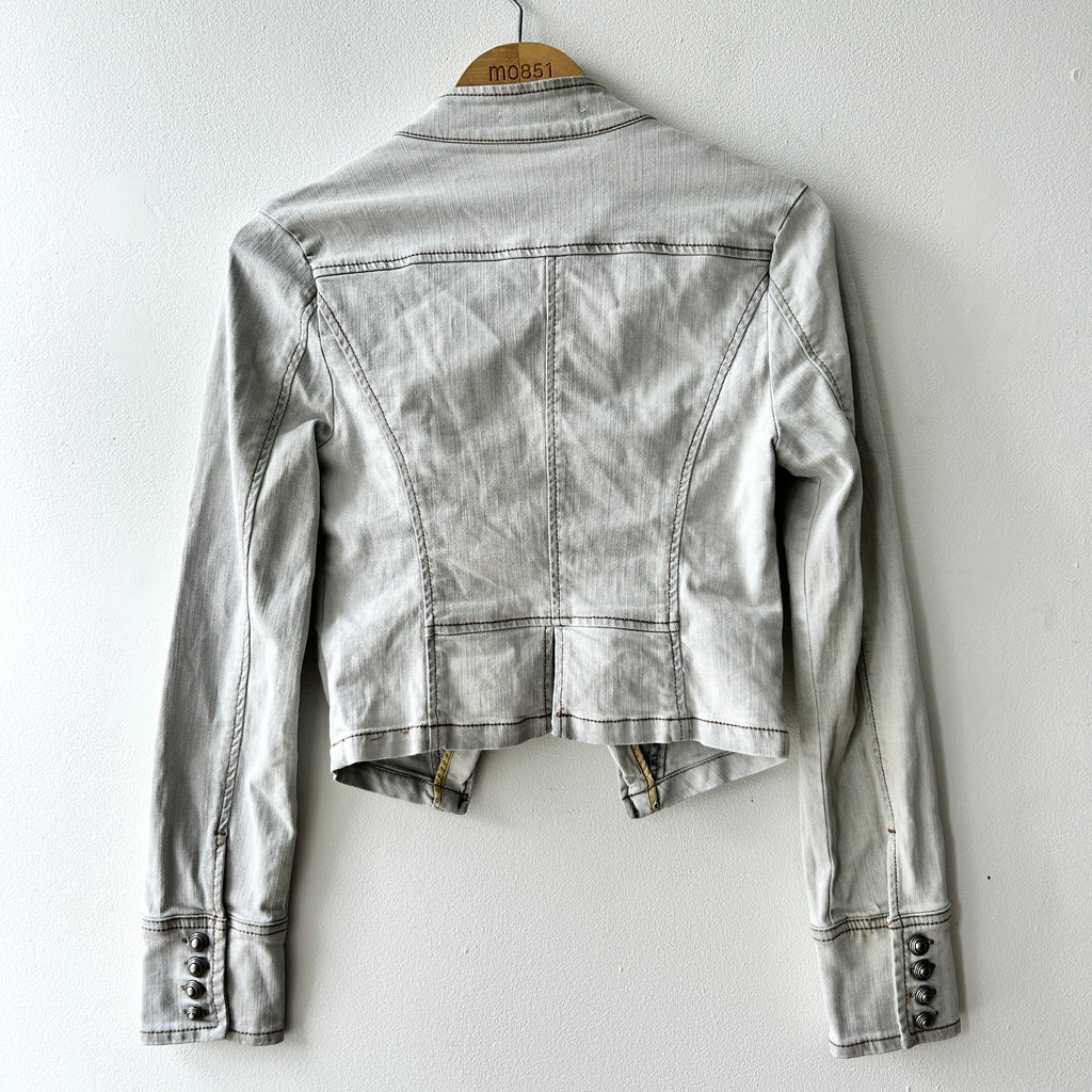 2000's denim military jacket by etam