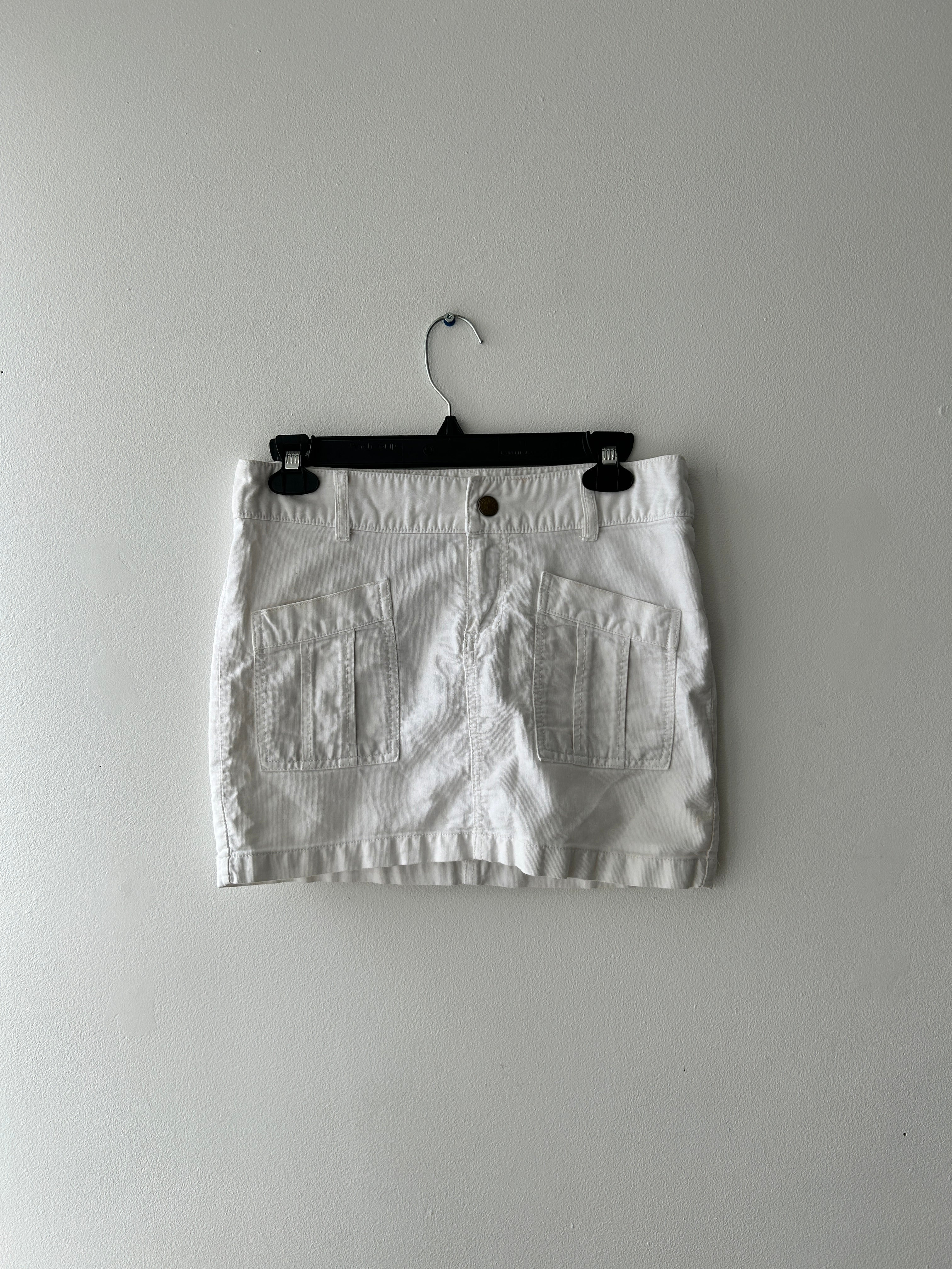 Deadstock White mini denim skirt by garage