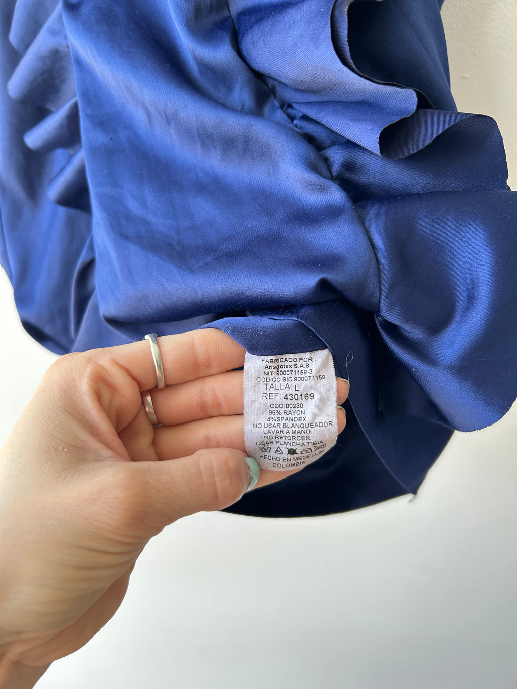 Twee ruffle halter neck blouse
