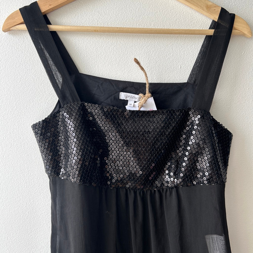 2010s mesh sequin top by phildar