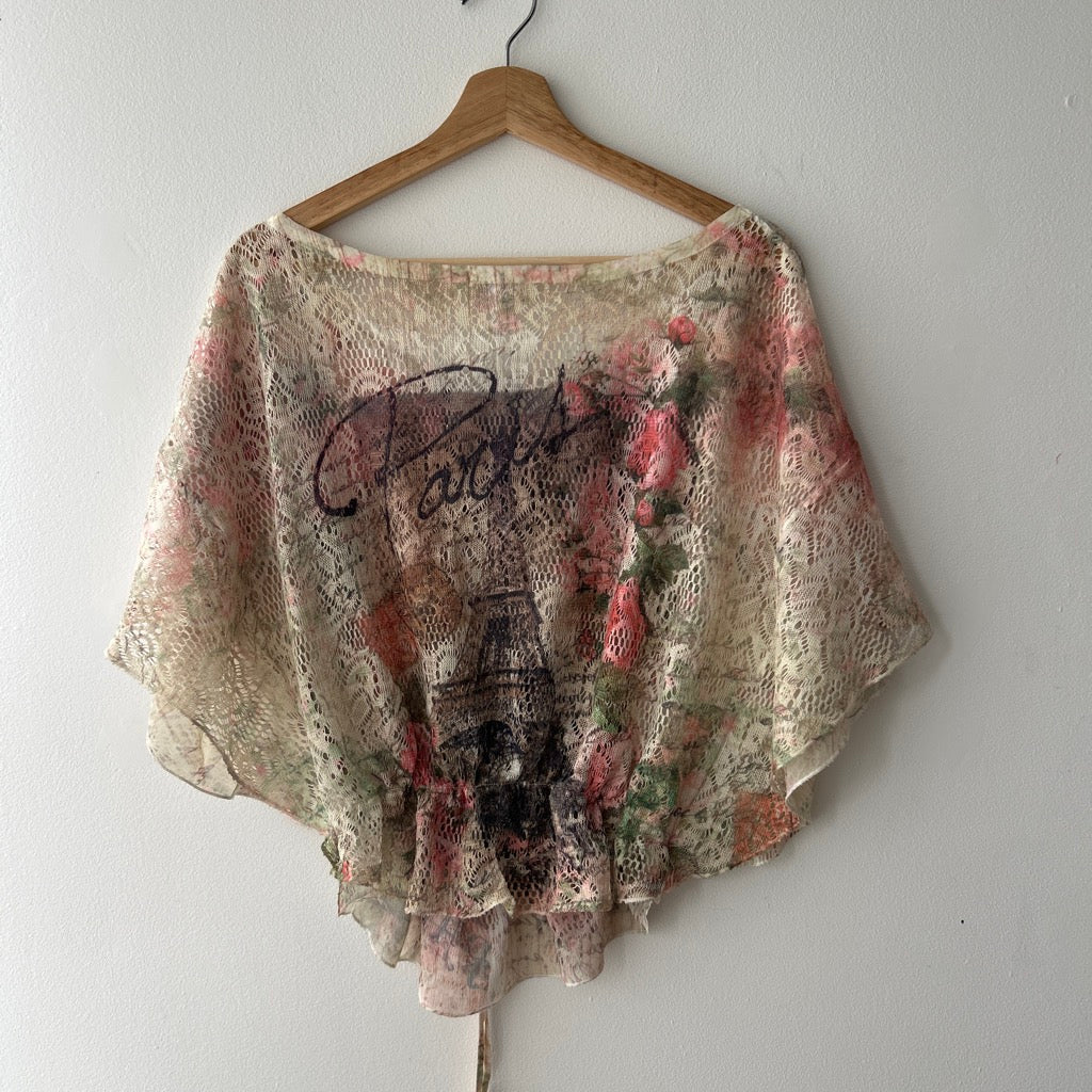 Y2K boho batwing blouse by La Donna