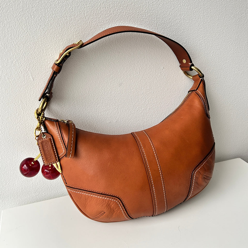 2000s coach hamptons hobo bag in brown