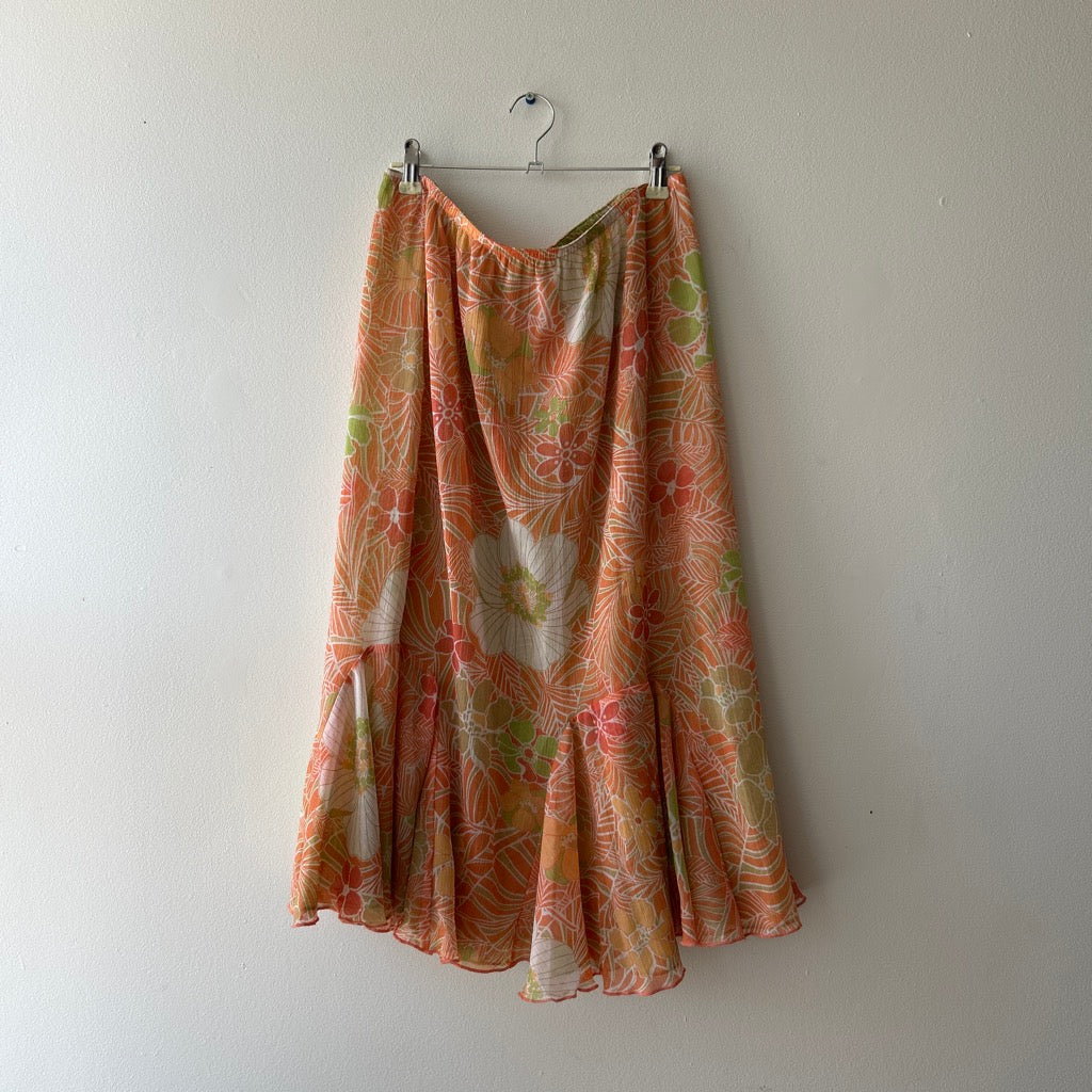 Fairy floral flowy mesh skirt (reversible)