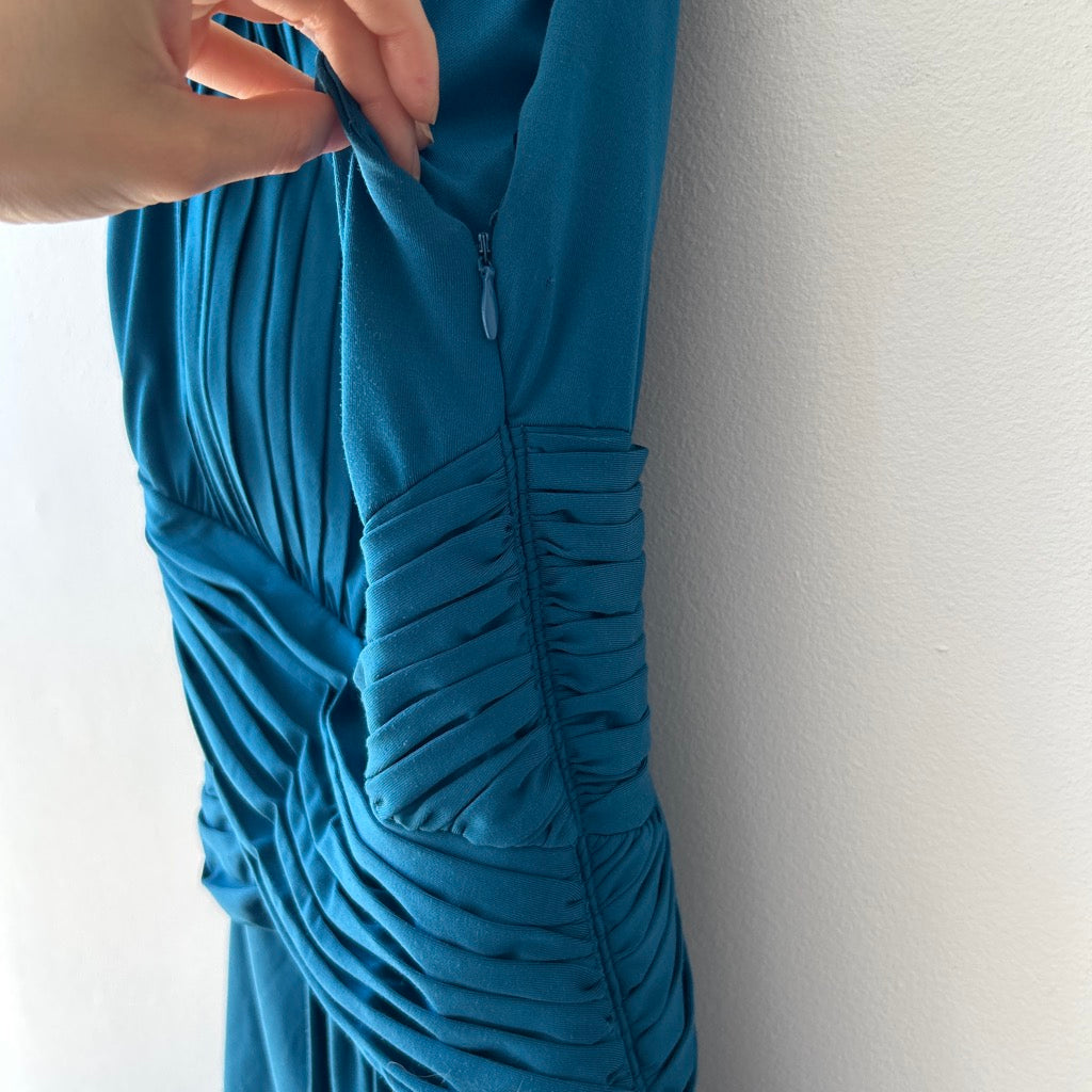 Y2K pleated top with braided neckline by le chateau