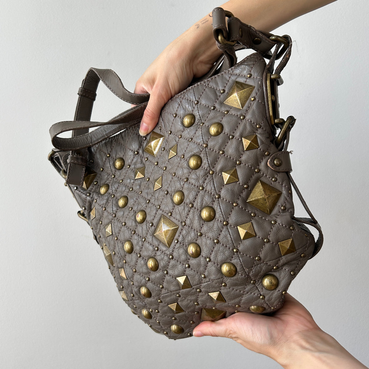2010s studded crossbody bag by DKNY