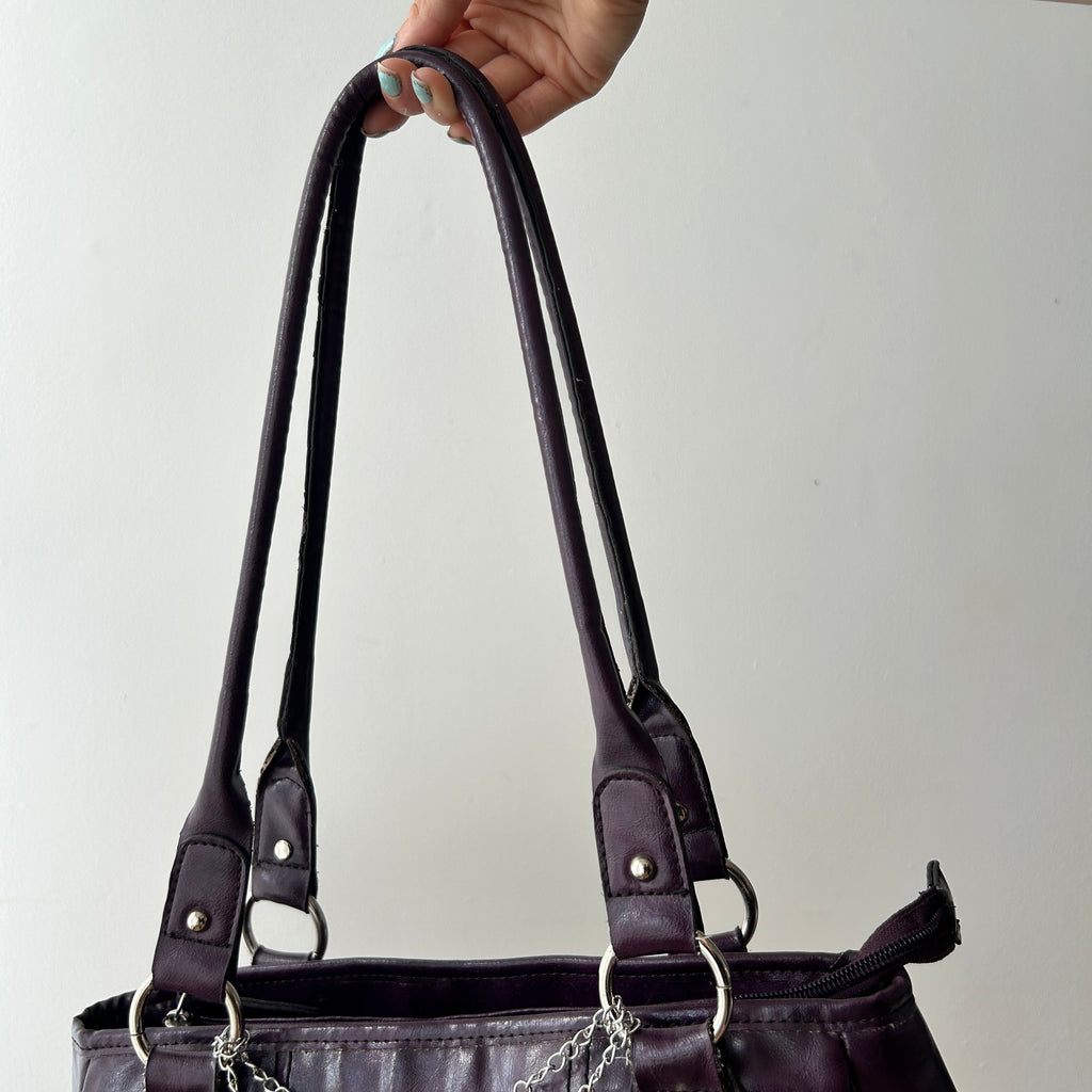 2000s purple shoulder bag