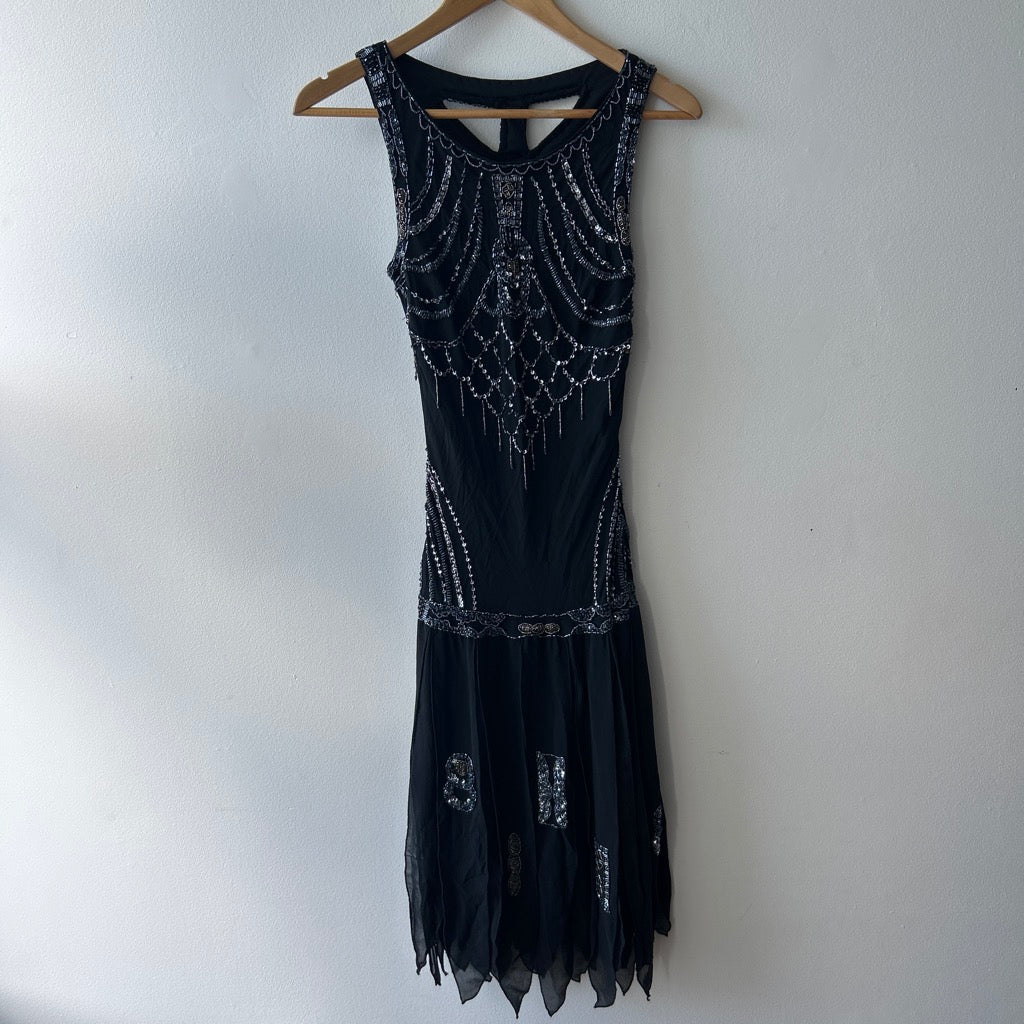 Vintage silk beaded dress by bellesa