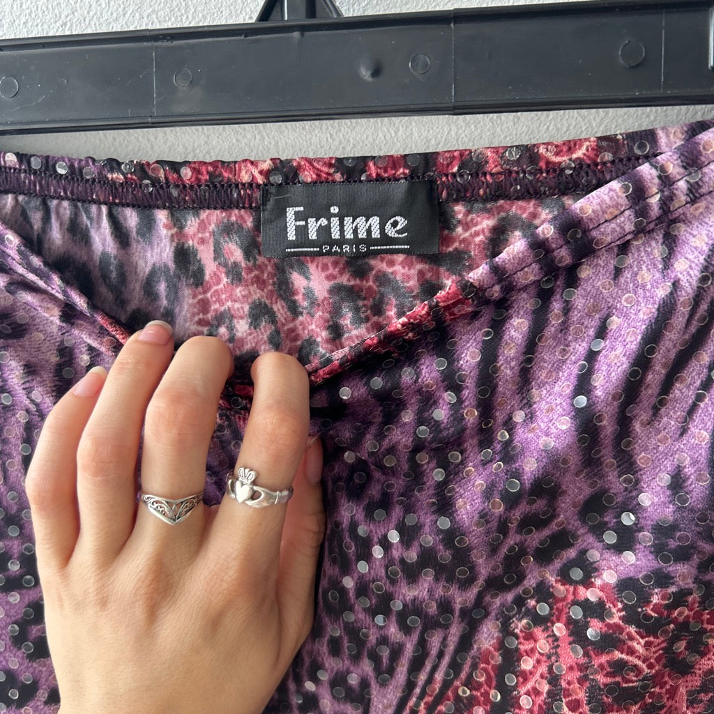 Y2K animal print skirt by frime