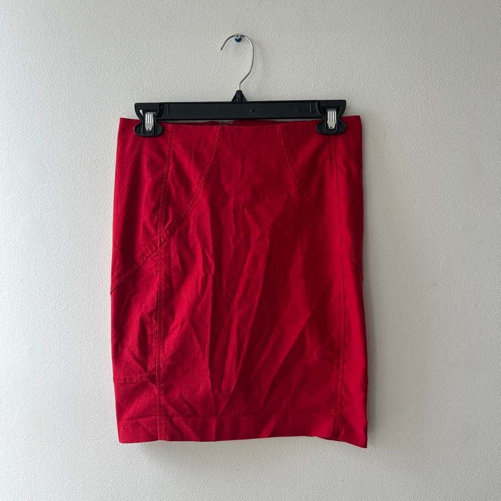 2000s red skirt by dynamite