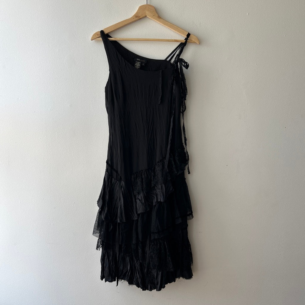 Fairy ruffled midi silk blend dress by BCBG