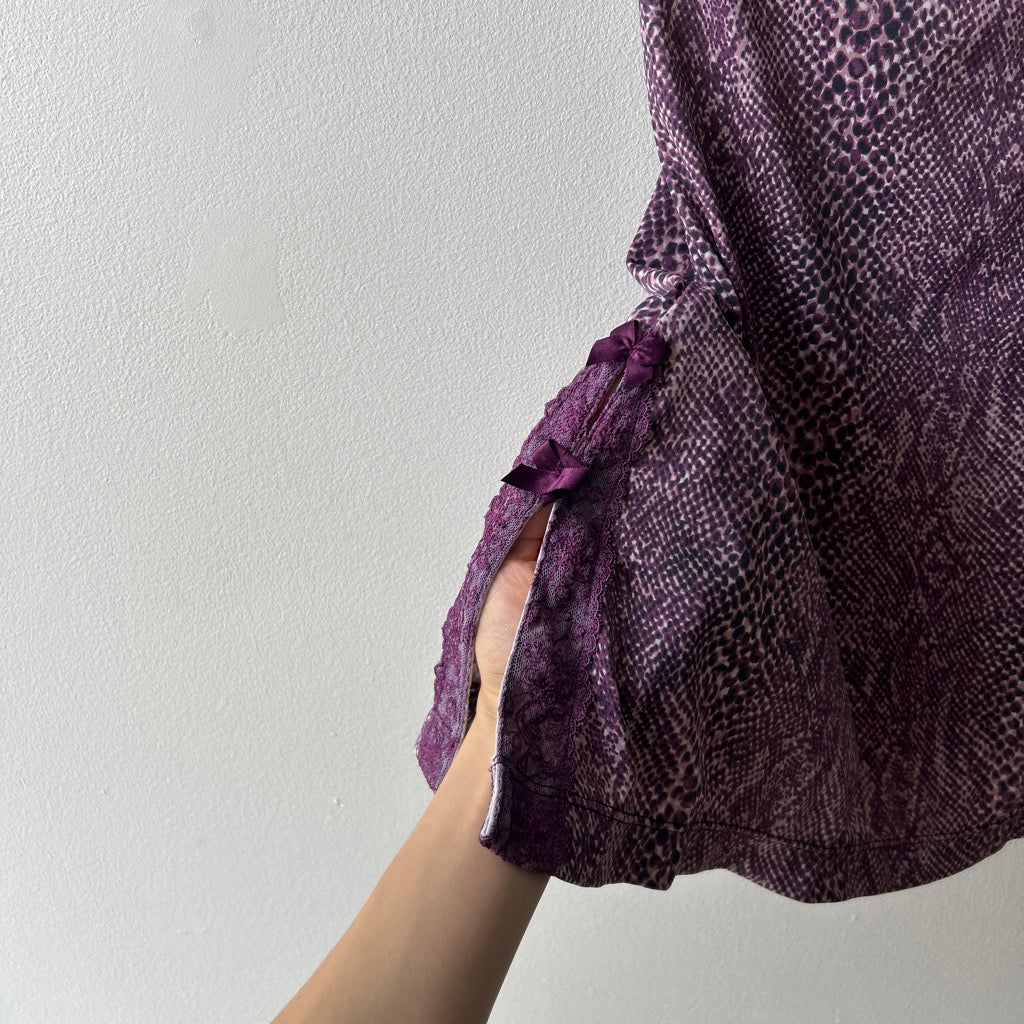 2000s snake print slip dress