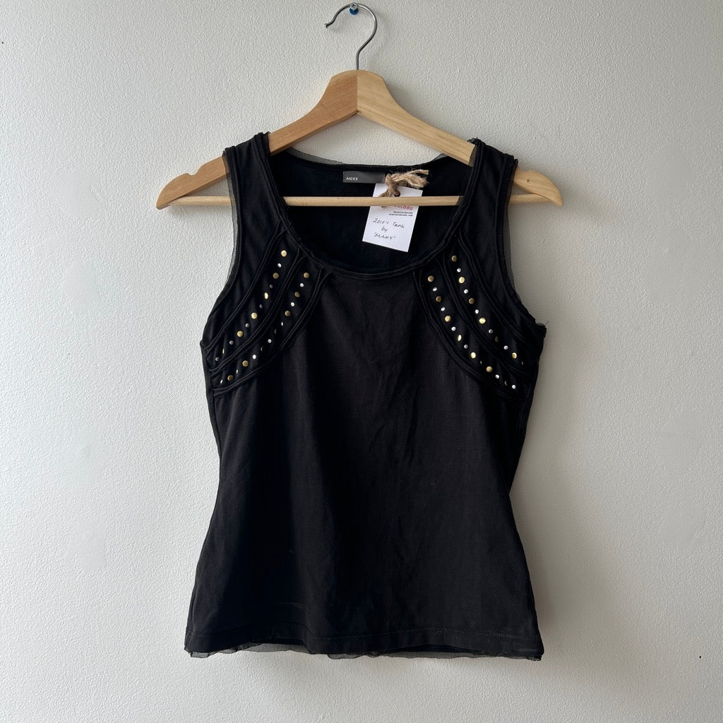 2010s studded tank top mesh details by MEXX