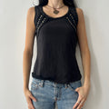 2010s studded tank top mesh details by MEXX