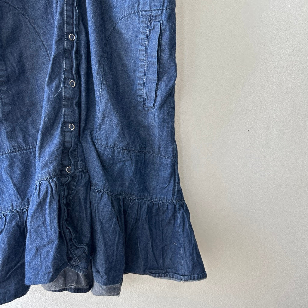 Y2K Denim halter dress by le chateau