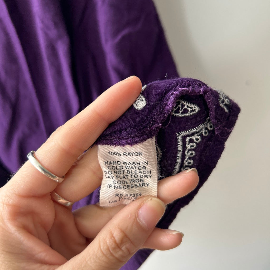 2000s embroidered babydoll dress
