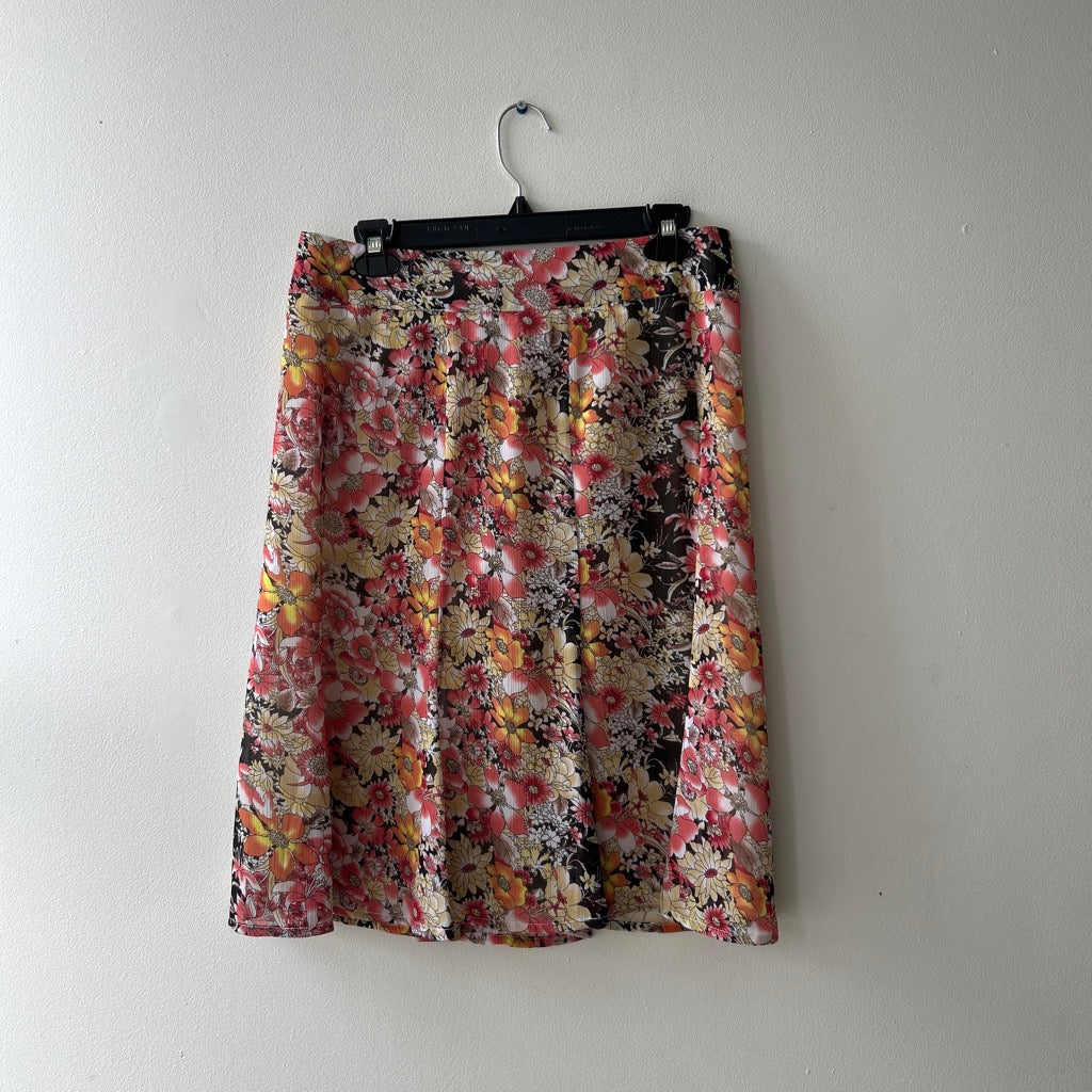 2000s floral panelled skirt by suzy shier