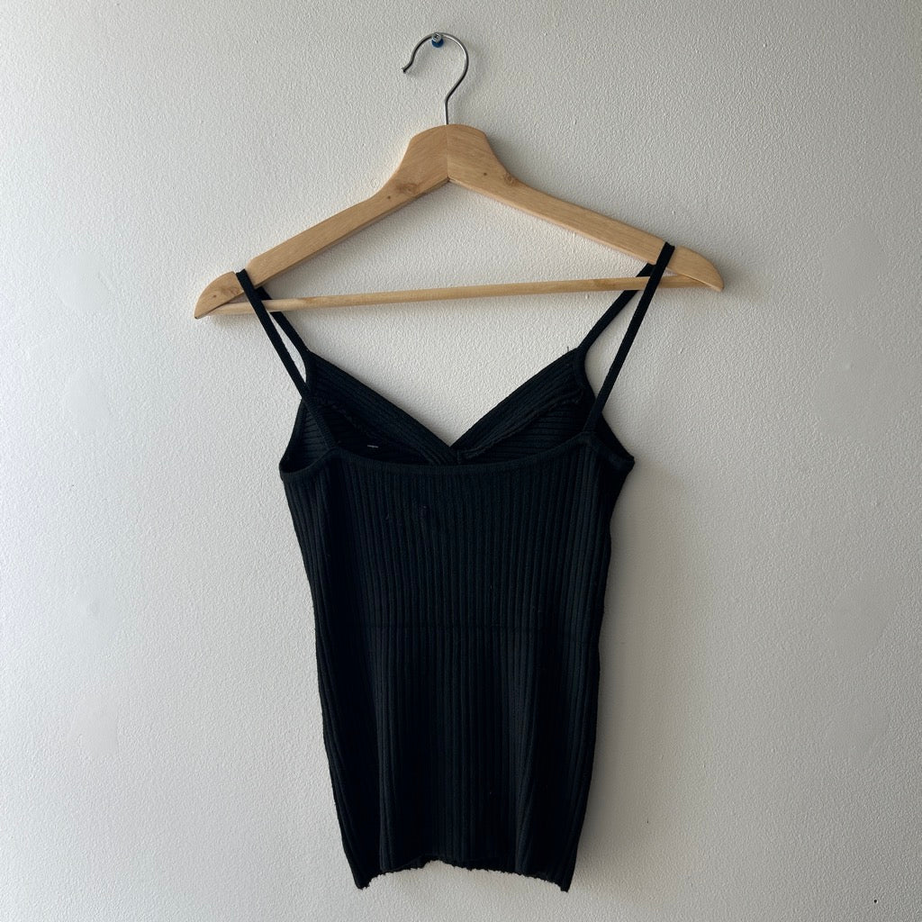 2000s beaded black tank top