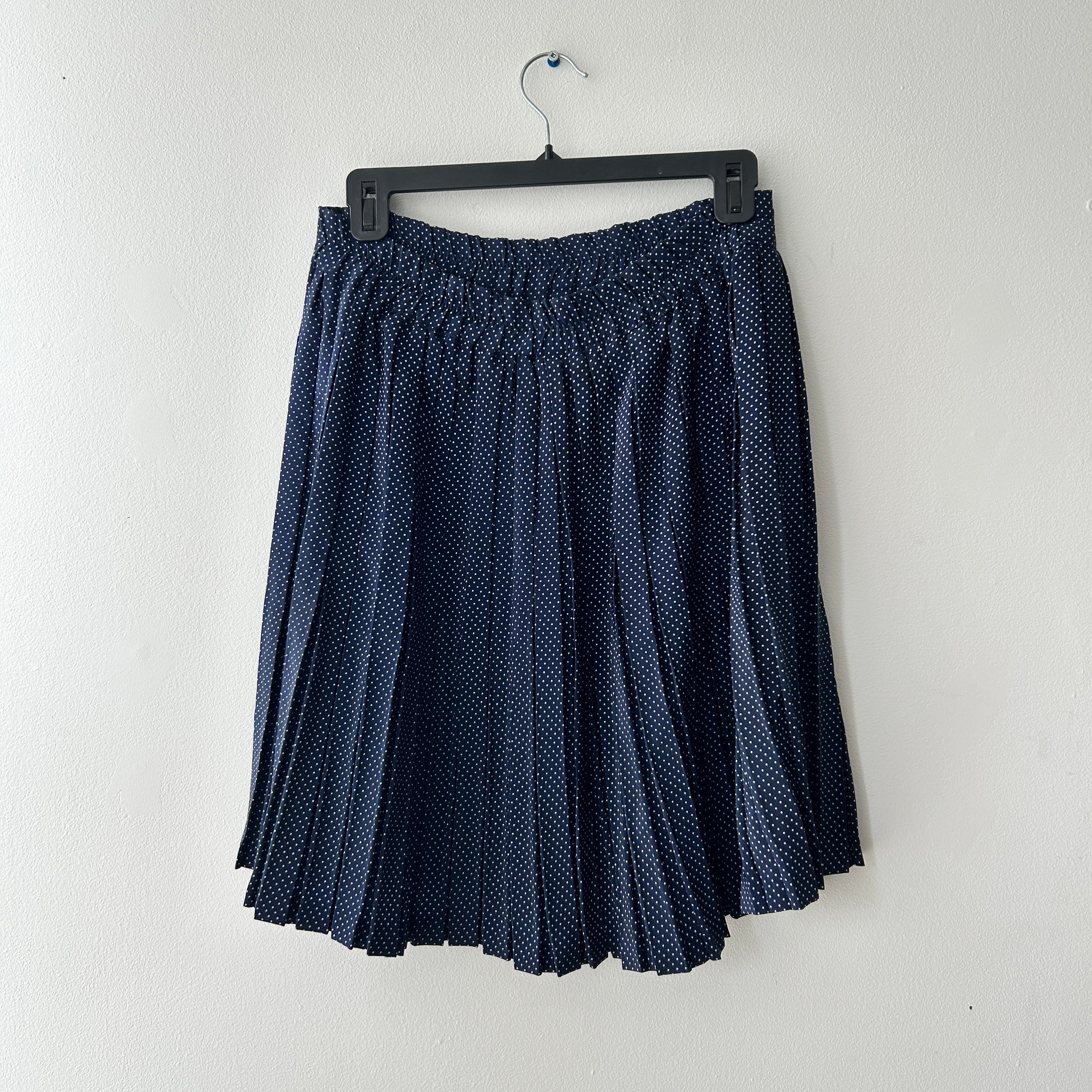 Coquette pleated polka dot skirt