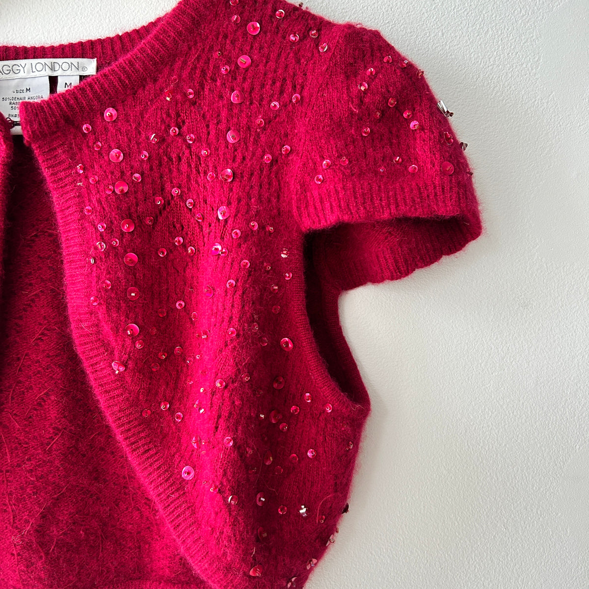 Vintage angora blend cardigan by Maggy London
