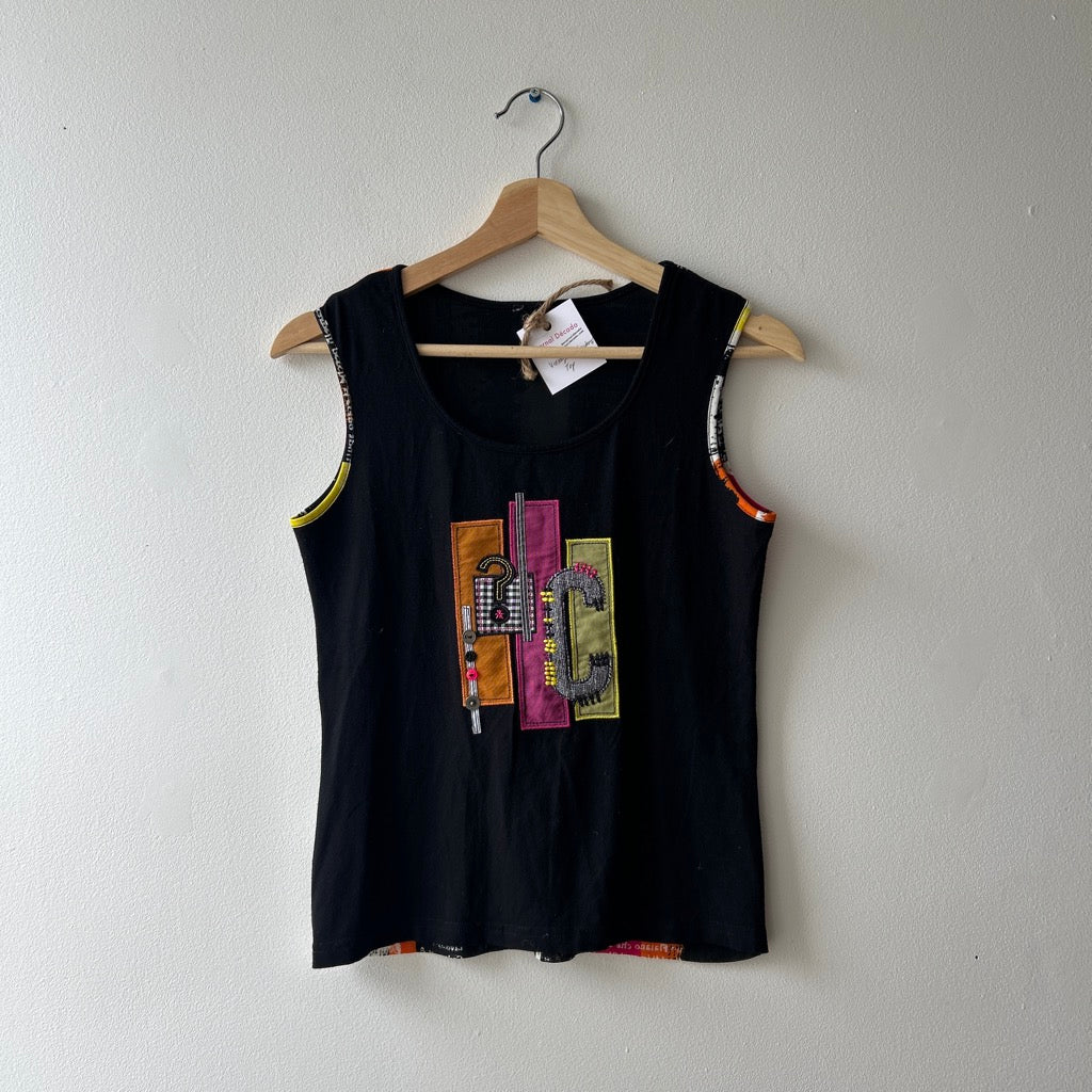 2000s mesh printed top