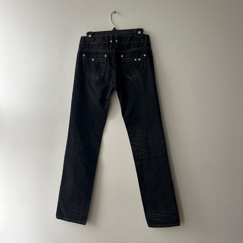 2000s straight leg black jeans
