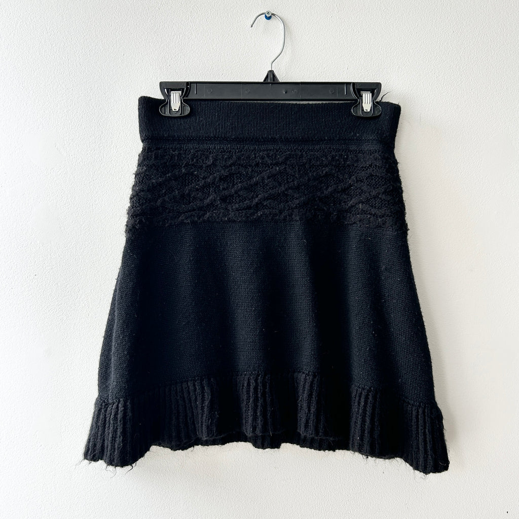 vintage wool/mohair cable knit skirt by Telluride