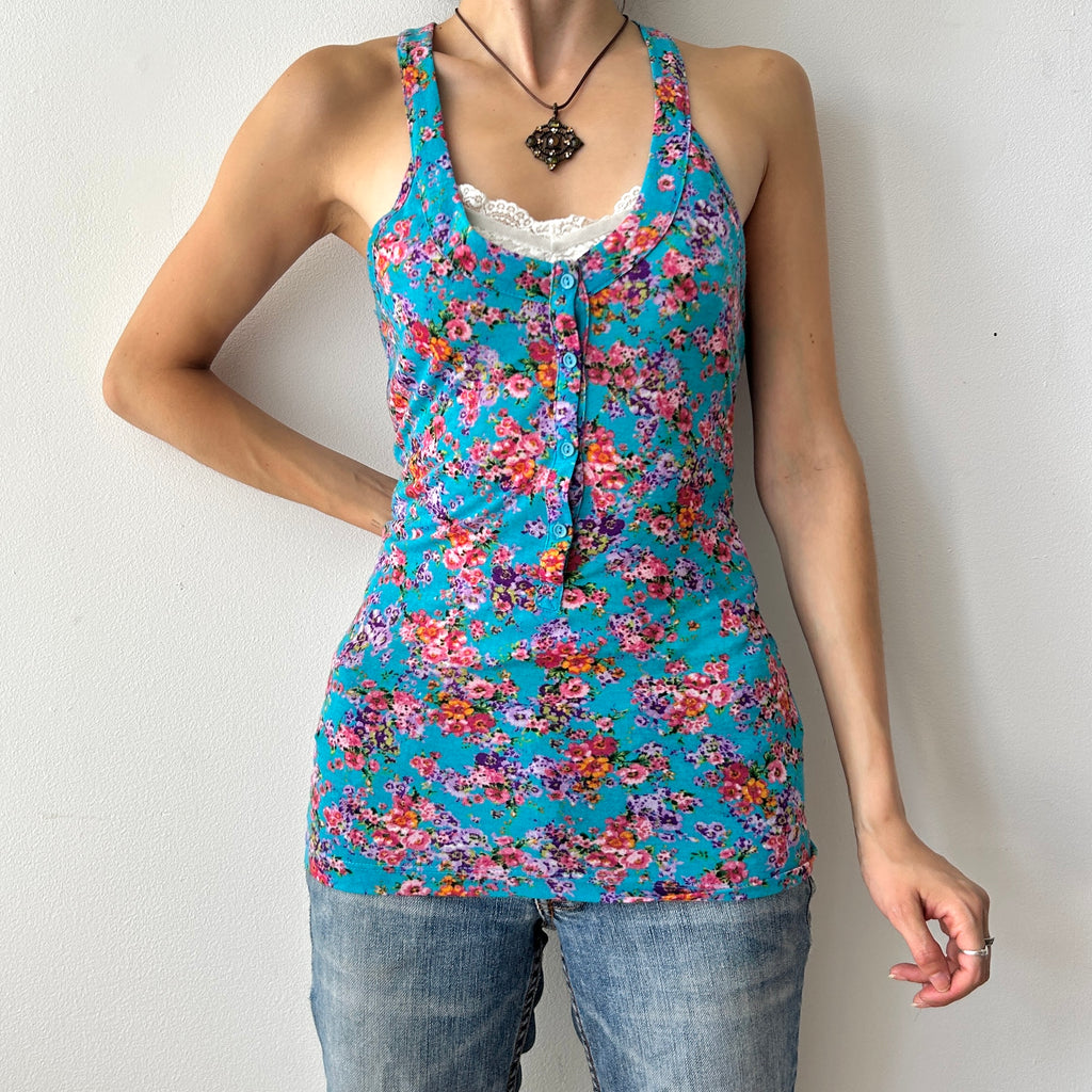 2010s button up tank by etam