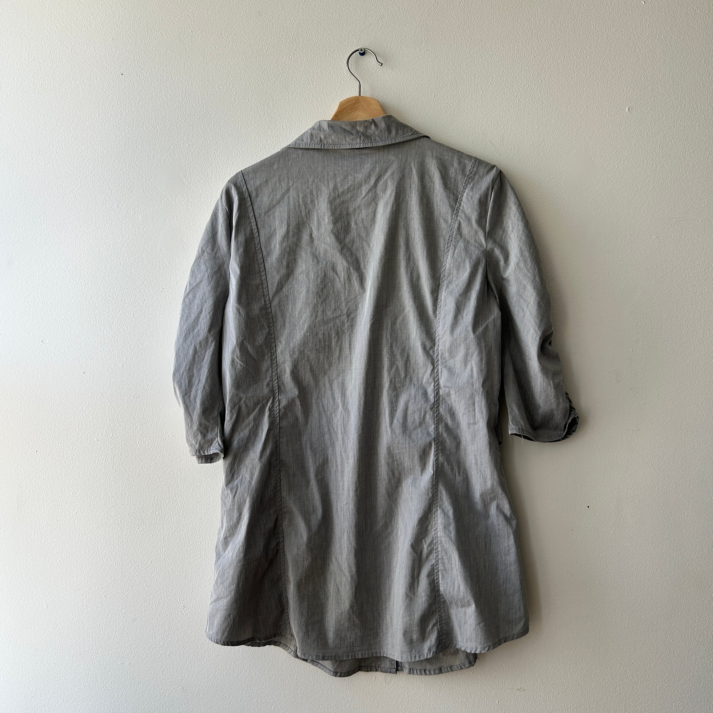 Y2K button up blouse with ruching by Colori