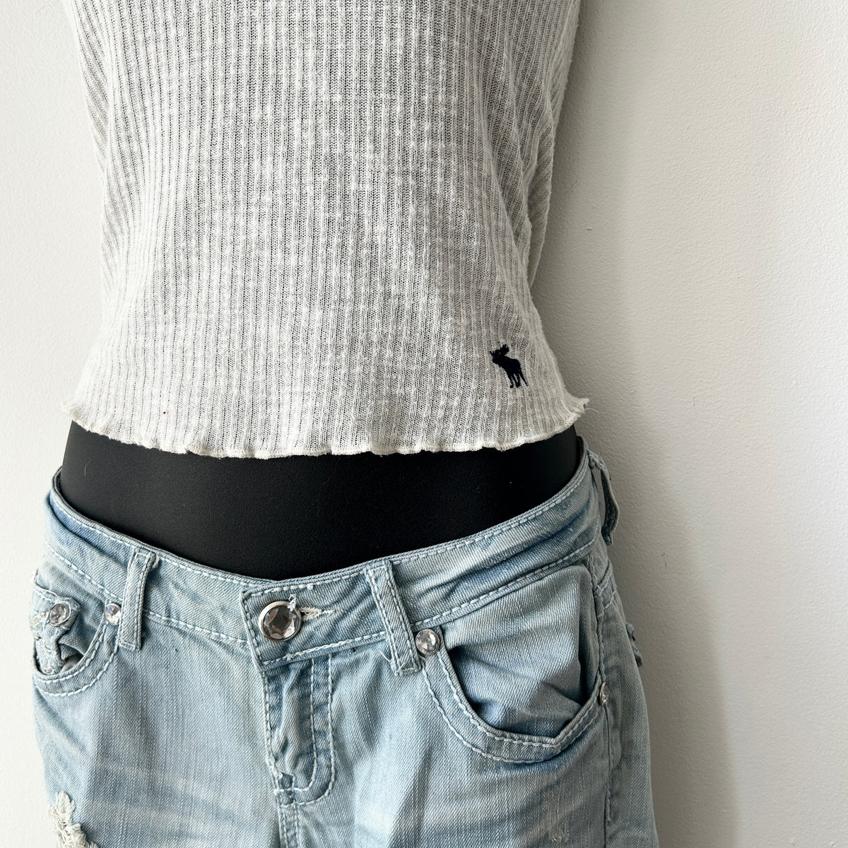 2000s lace trim tank top by A&F
