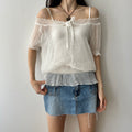 Boho smocked peasant blouse