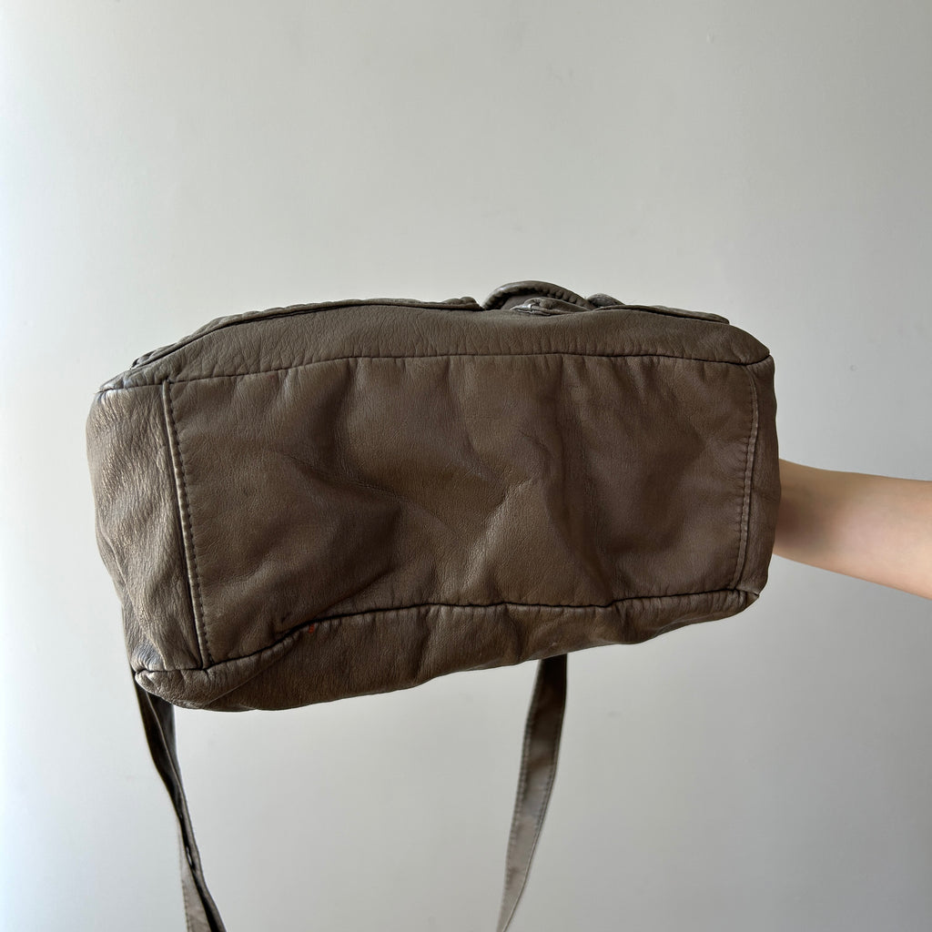 Faux Leather Crossbody Bag with appliqué (re-work)