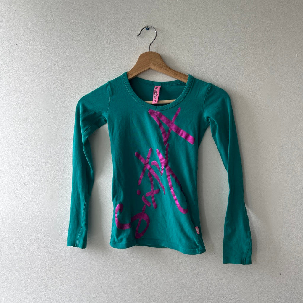 Y2K teal blue long sleeve tee by Joshua