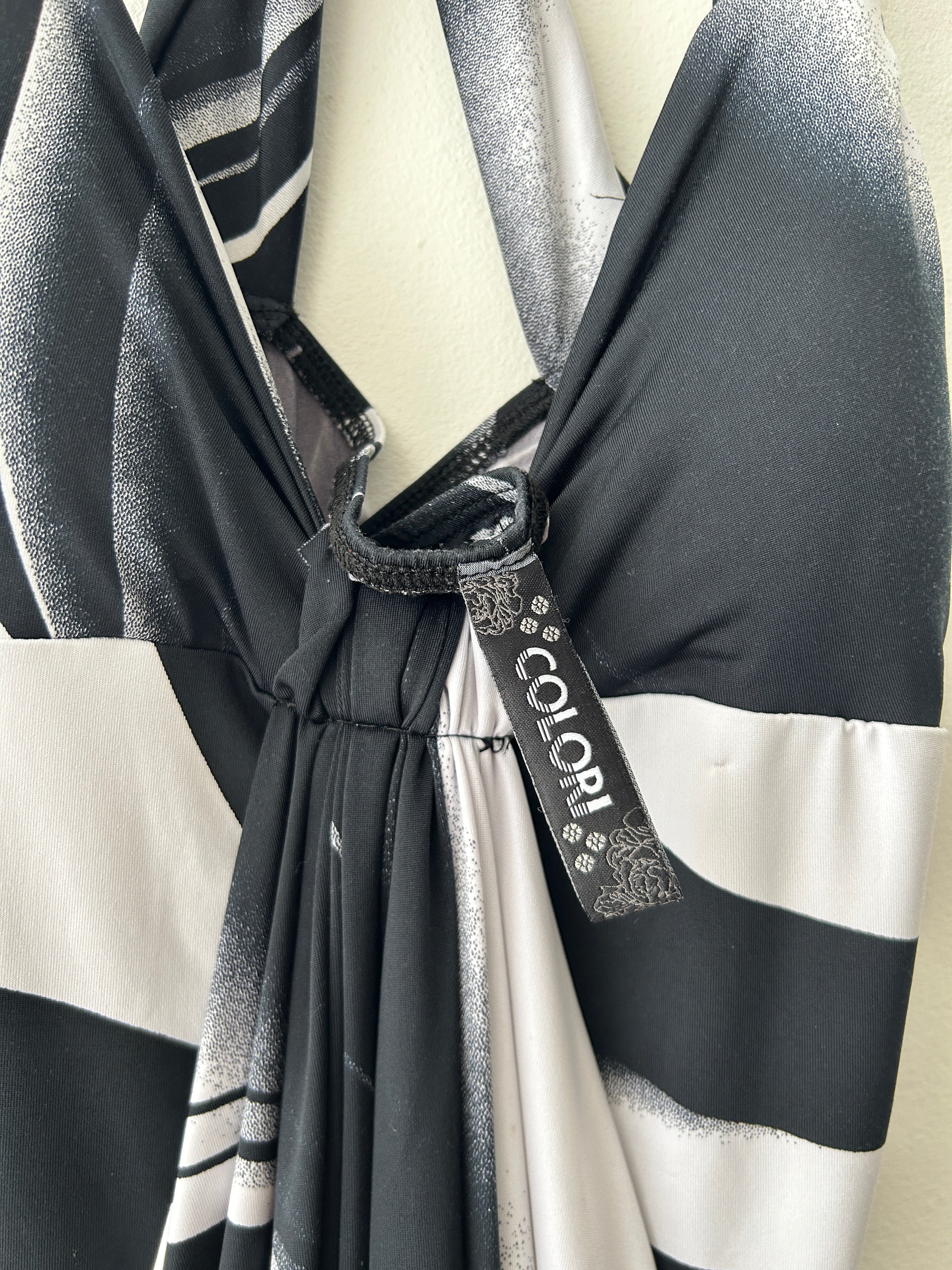 2000s black and white dress by colori
