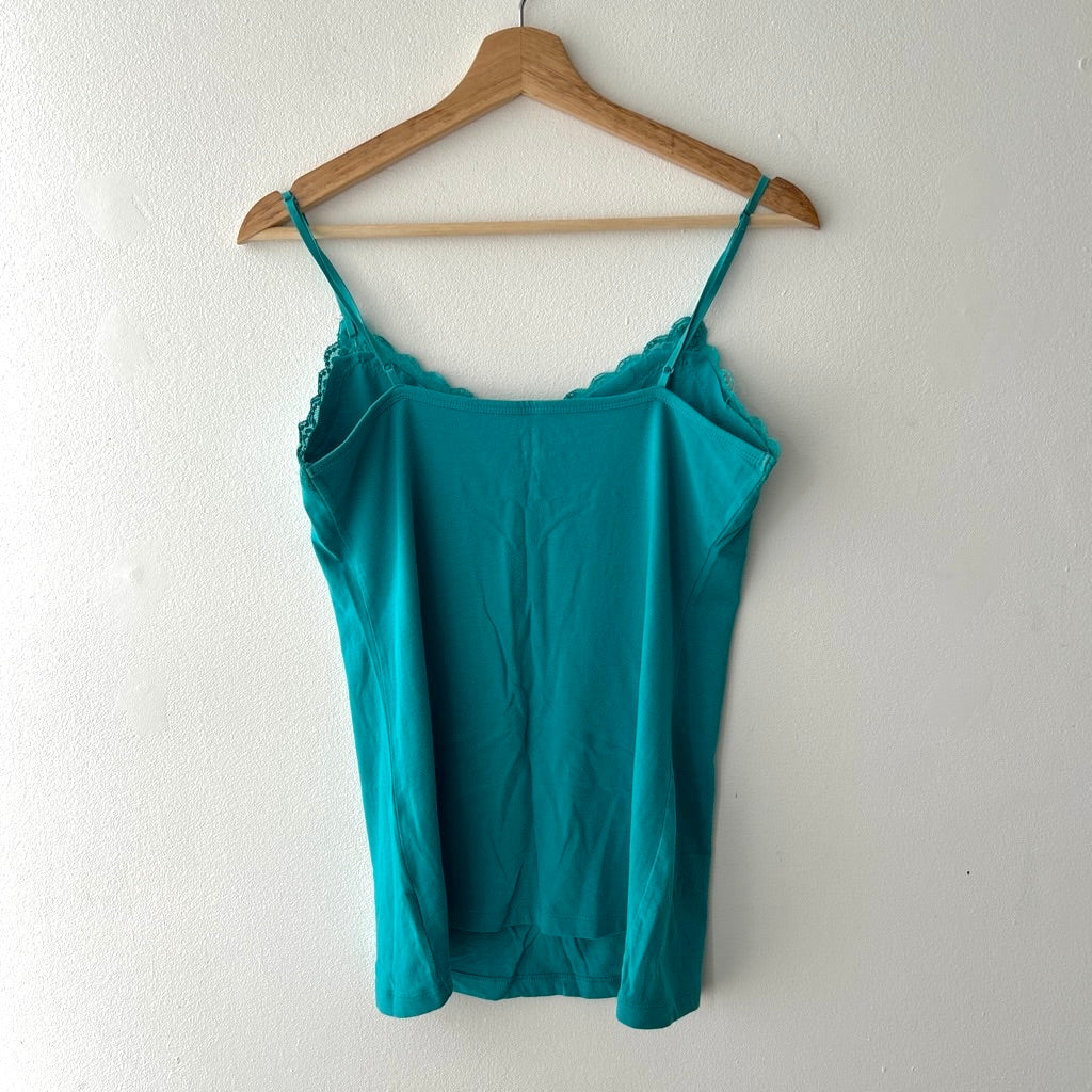 Y2K teal blue lace cami by old navy