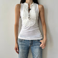 2000s pleated detail top by BCBG