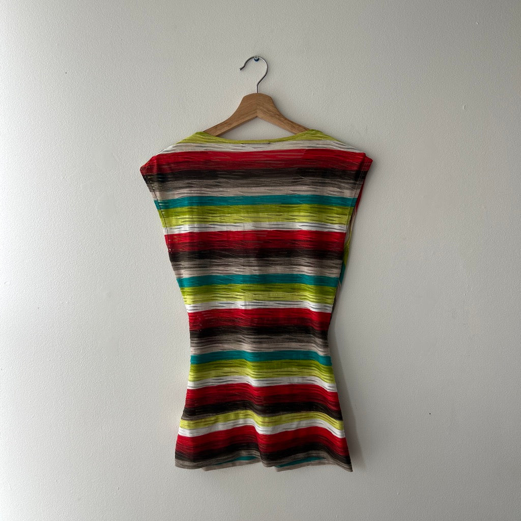 Y2K slouchy striped top by san francisco